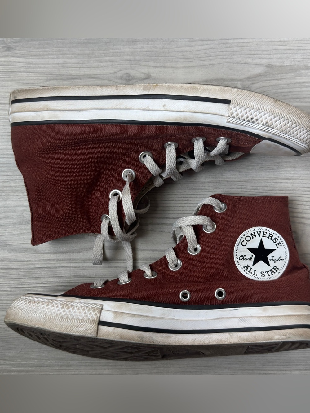 Converse All Star High Top Sneakers - Maroon Canvas